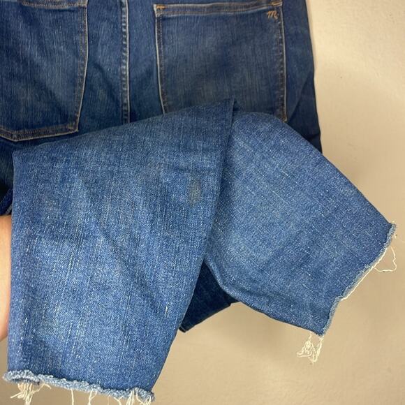 Madewell 9” High Rise Skinny Blue Denim Jeans Pants Women’s Size 31 Raw Hem - Picture 8 of 11